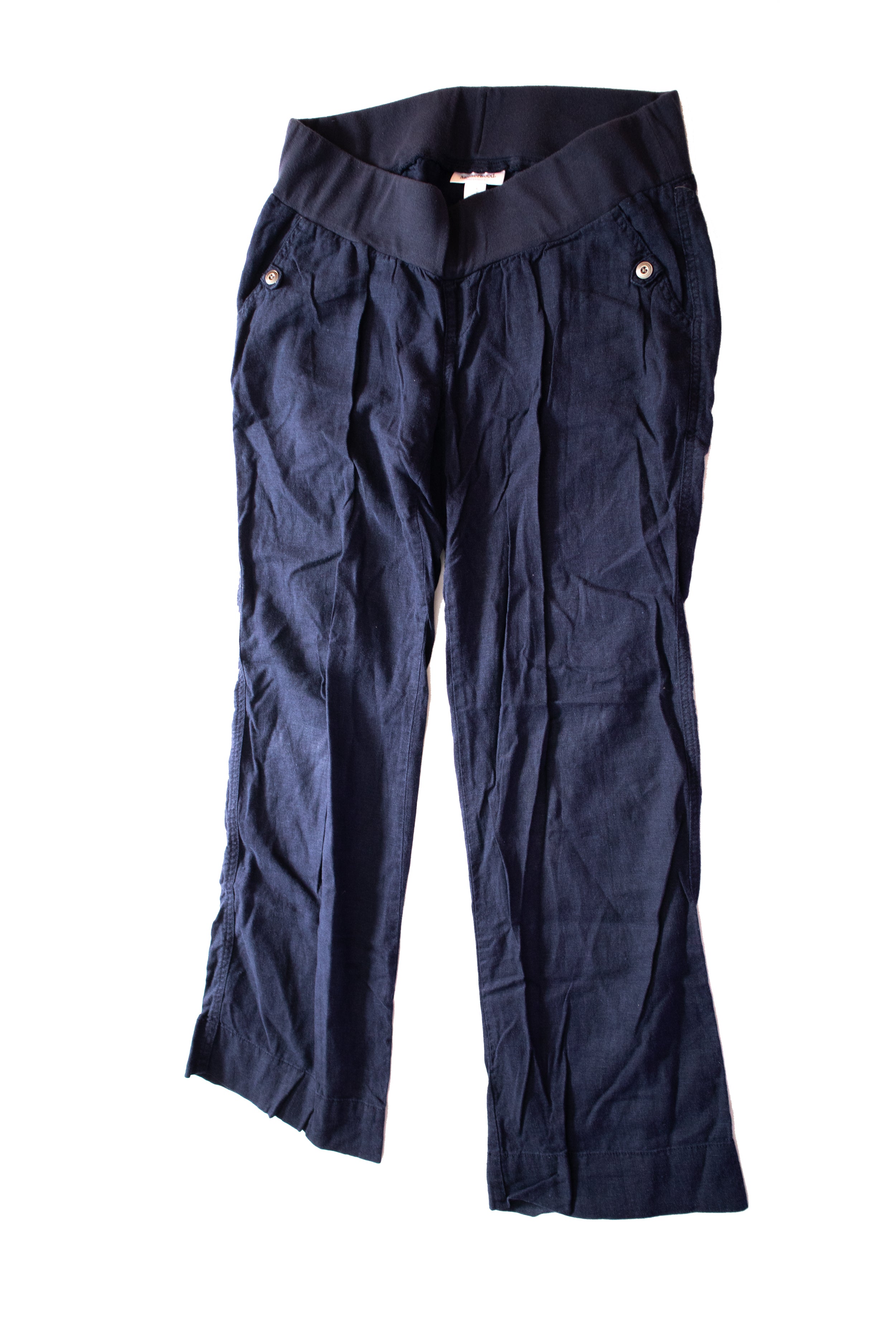 Motherhood Solid Navy Blue Casual Pants Size S (Maternity) - 45