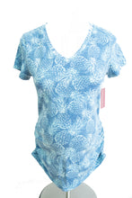 Load image into Gallery viewer, Old Navy Maternity T-shirt Blue with Pineapple print
