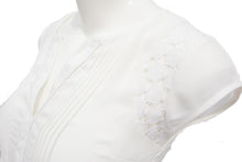 Load image into Gallery viewer, XS A Pea in The Pod Cap Sleeve Maternity Blouse in White
