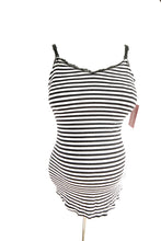 Load image into Gallery viewer, XS Jessica Simpson Feeding Tank in B&amp;W Stripe
