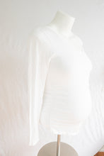 Load image into Gallery viewer, XS Isabel Maternity Long Sleeve top in white
