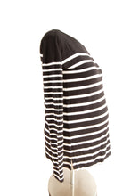 Load image into Gallery viewer, XS A Pea in the Pod Maternity Long Sleeve Top in B&amp;W stripe
