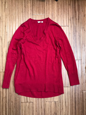 Gap maternity sweater red v-neck pregnancy clothes