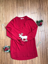 Load image into Gallery viewer, Gap maternity sweater red v-neck pregnancy clothes
