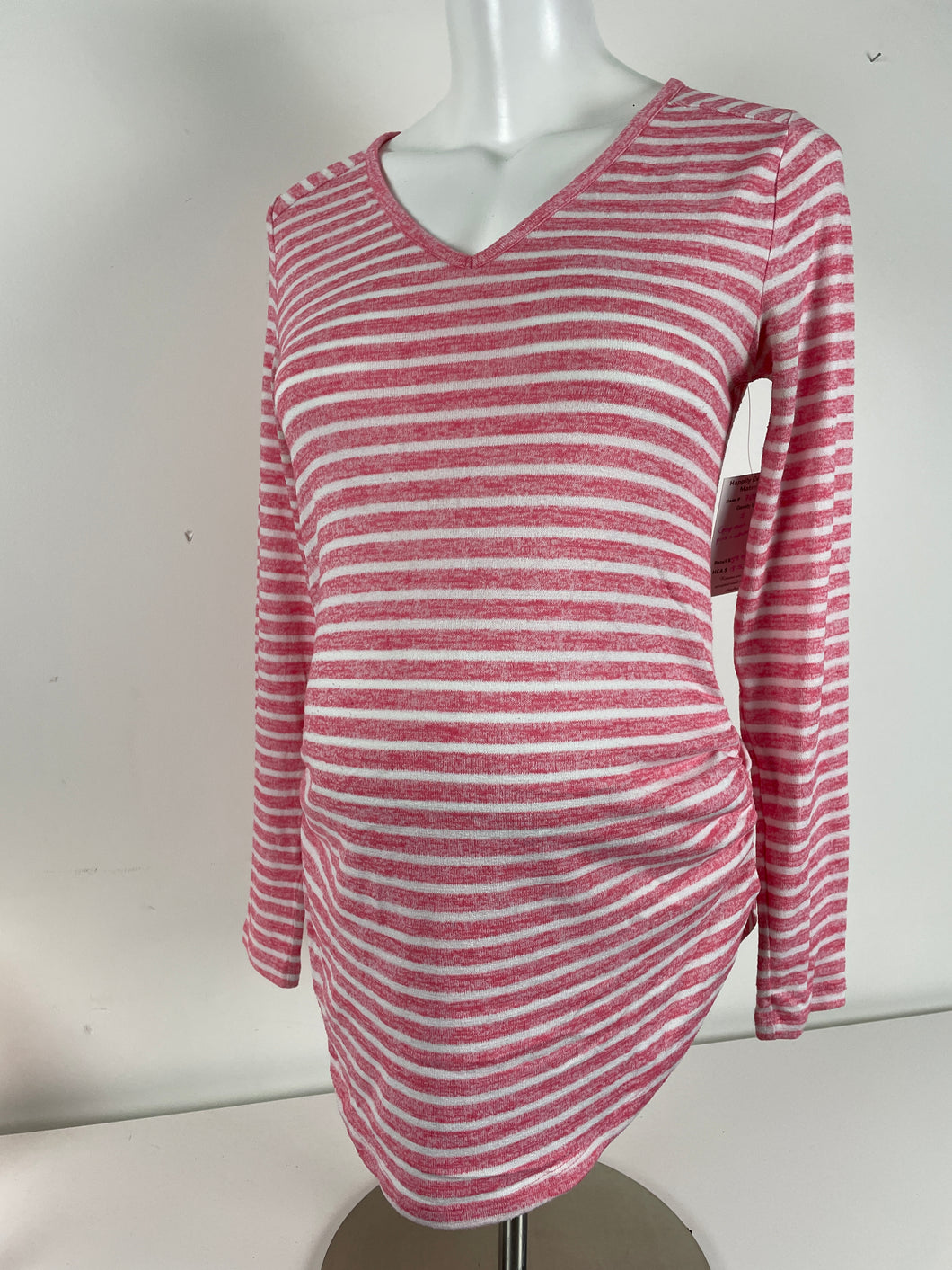 CLEARANCE S Gap Maternity Sweater in Pink & White Stripe