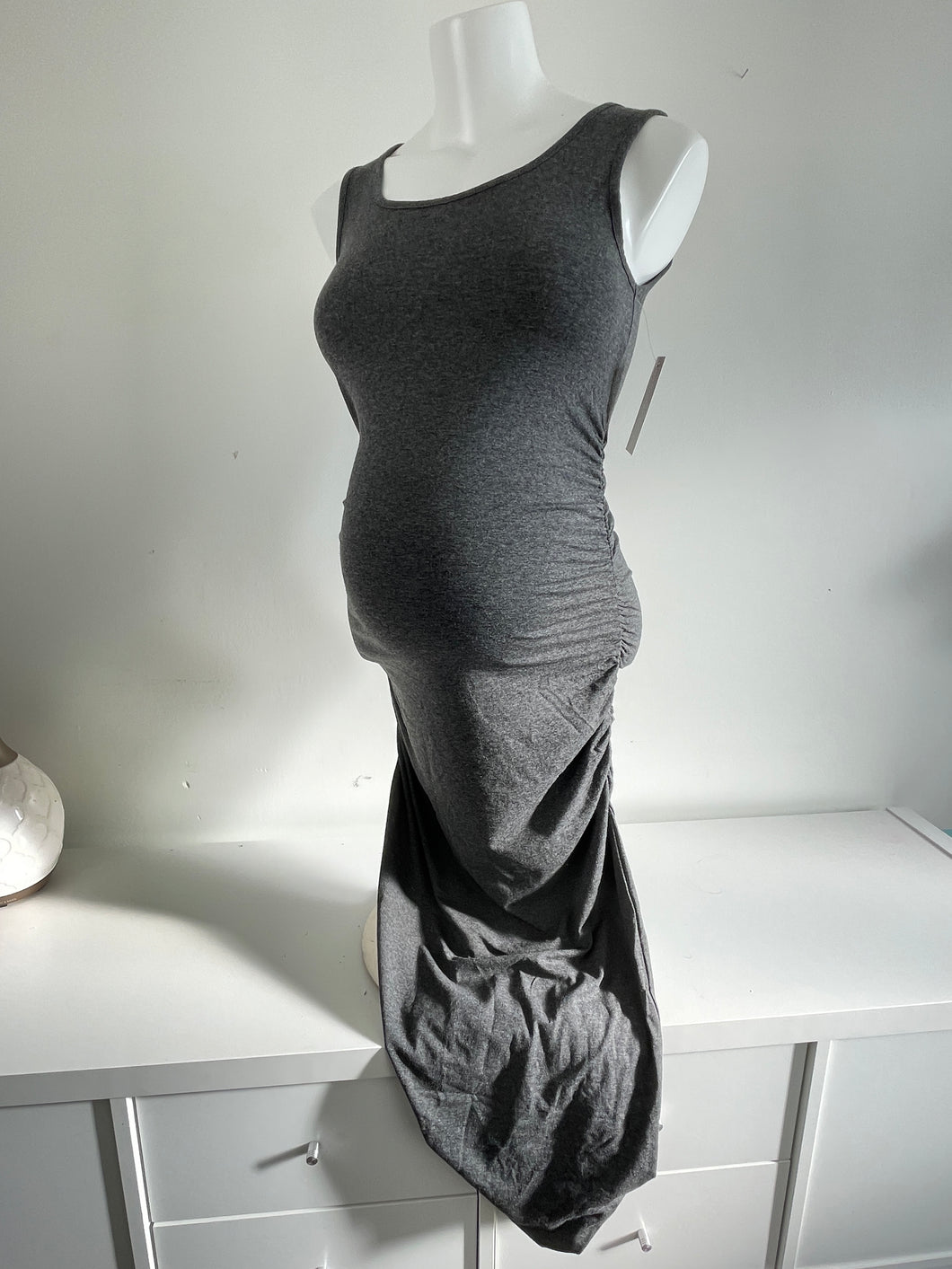 S Isabel & Oliver Maternity Maxi Dress In Grey
