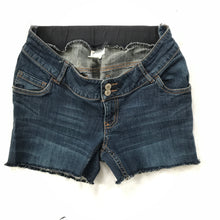 Load image into Gallery viewer, CLEARANCE S Motherhood Maternity Denim Shorts 3.5&quot; Inseam
