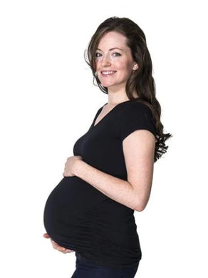 Momzelle short sleeve maternity t-shirt. Short sleeve pregnancy top. Pregnant. Expecting