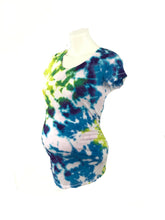 Charger l&#39;image dans la galerie, Short sleeve maternity tie dye t-shirt. Maternity clothes Pregnant Breastfeeding Boho hippie 70s retro
