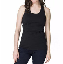 Load image into Gallery viewer, Momzelle  lift access basic nursing tank This maternity top  is for breastfeeding and is fitted. black
