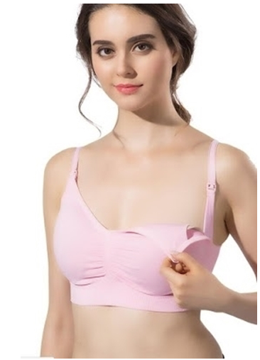 Modern eternity nursing bra. Comfortable support for breastfeeding maternity bra clothes. Jade pink
