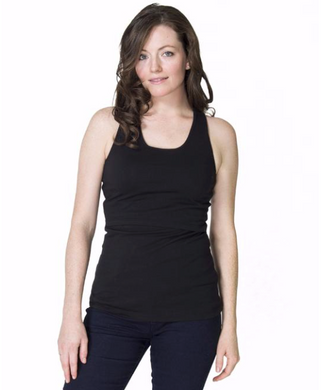 Momzelle  lift access basic nursing tank This maternity top  is for breastfeeding and is fitted. Black