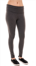 Load image into Gallery viewer, Bedondine maternity leggings black grey. Pregnancy Pregnant comfortable comfy

