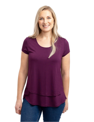 Momzelle maternity & nursing top Zoe Pregnant Pregnancy Lift access. Dahlia Breastfeeding