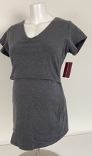 Load image into Gallery viewer, XL Thyme Maternity Grey Basic  Feeding T-Shirt
