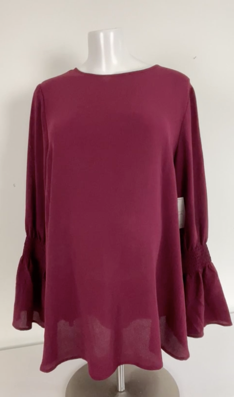 XL Isabel Maternity Blouse in Burgundy