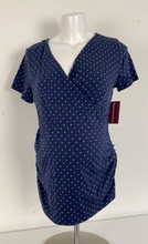 Load image into Gallery viewer, XL Old Maternity &amp;  Feeding Top in Navy with white Dots
