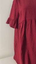 Load and play video in Gallery viewer, CLEARANCE XXL Shein Maternity Blouse in Deep Red
