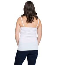Load image into Gallery viewer, Momzelle maternity cami pregnancy tank white 
