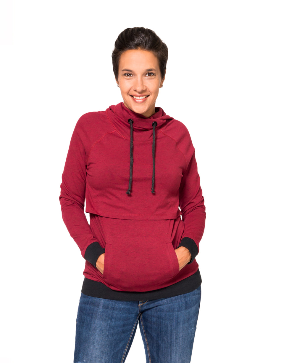 CLEARANCE *New* Gaby  Feeding Hoodie in Heathered Red